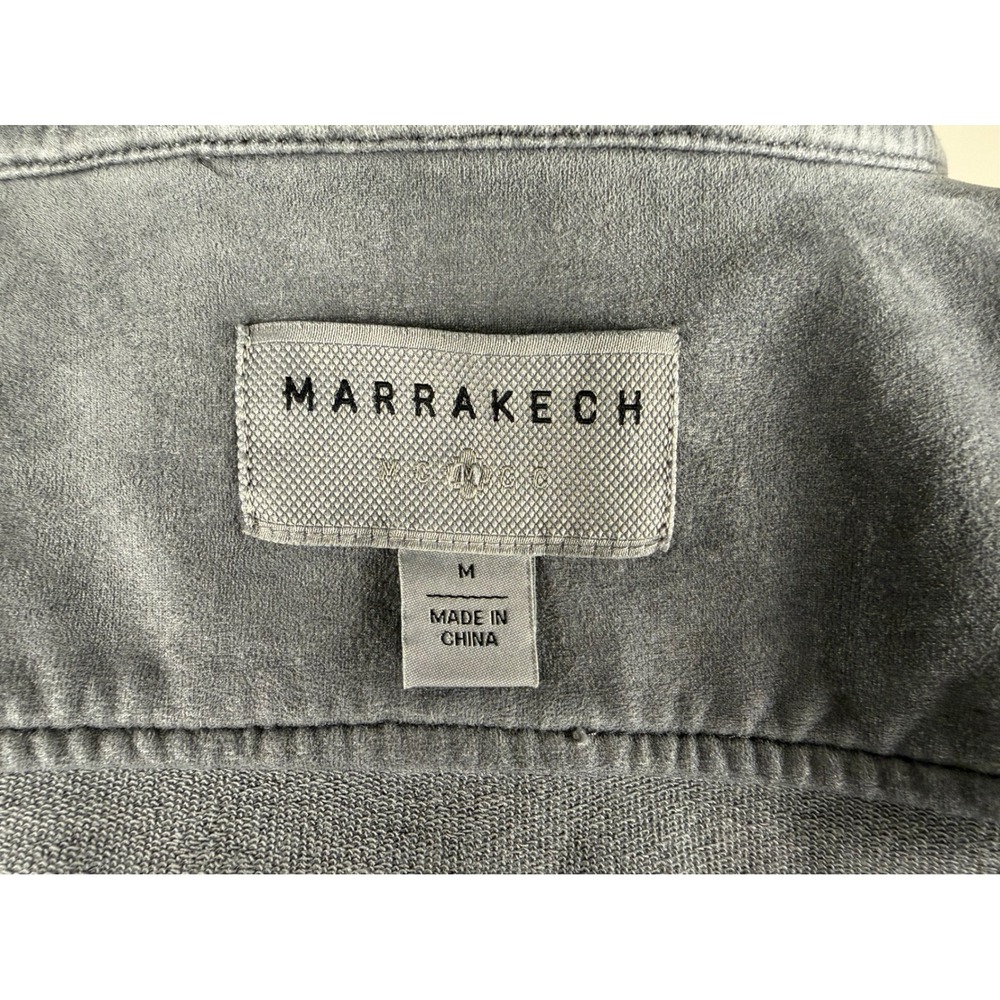 Marrakech Moto Jacket Faux Suede Medium Grey Asymmetrical Zip Cropped Moto Coat - Picture 9 of 10
